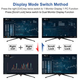 4K HDMI Dual Monitor KVM Switch 4 Port Input (2 HDMI +2VGA) 2 Port Output(HDMI) KVM Switch HDMI Support USB 2.0 4K@30Hz 4 Cables