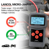 Lancol  Mciro200Pro For 12V Battery Tester Diagnostics ToolsCar Automotive Battery Tools Auto Factory For Battery Tester Car Tes