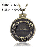 ONLINE Game THE ELDER SCROLLS OUROBOROS PENDANT NECKLACE TES Skyrim Bronze Necklace