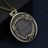 ONLINE Game THE ELDER SCROLLS OUROBOROS PENDANT NECKLACE TES Skyrim Bronze Necklace