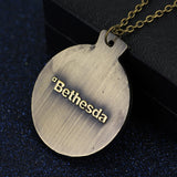 ONLINE Game THE ELDER SCROLLS OUROBOROS PENDANT NECKLACE TES Skyrim Bronze Necklace