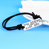 my story isn't over yet Bracelets men Simple leather chian cheer up Bangles Leather Velvet Bracelet  Mental Health Suicide chain
