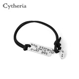 my story isn't over yet Bracelets men Simple leather chian cheer up Bangles Leather Velvet Bracelet  Mental Health Suicide chain